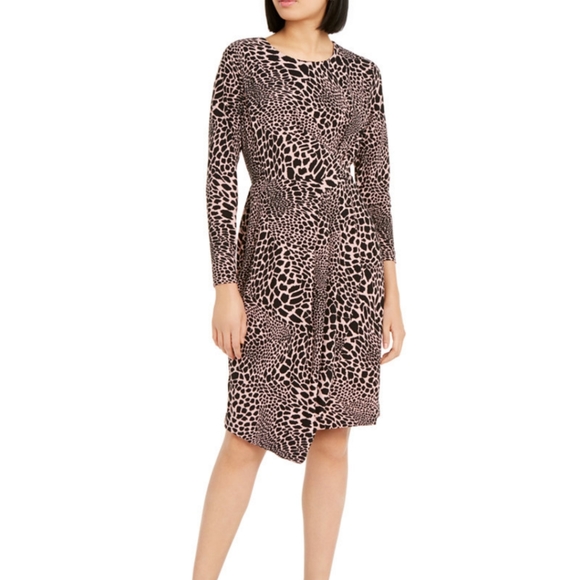 Alfani Dresses & Skirts - Alfani Faux Wrap Leopard Print Dress - XL